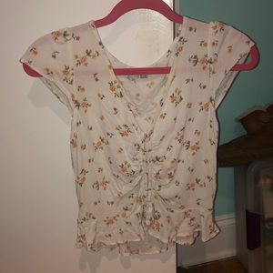 Floral American eagle top